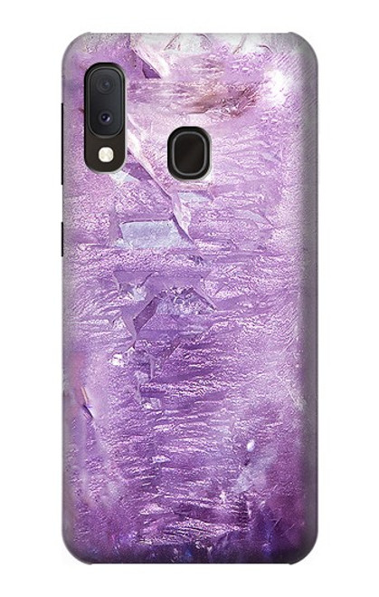 W2690 Amethyst Crystals Graphic Printed Hard Case and Leather Flip Case For Samsung Galaxy A20e