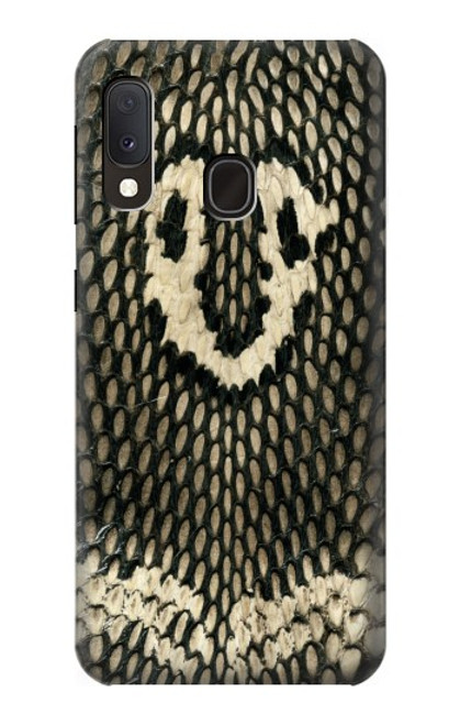 W2711 King Cobra Snake Skin Graphic Printed Hard Case and Leather Flip Case For Samsung Galaxy A20e