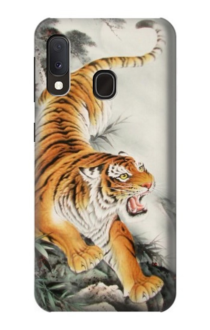 W2751 Chinese Tiger Brush Painting Hard Case and Leather Flip Case For Samsung Galaxy A20e