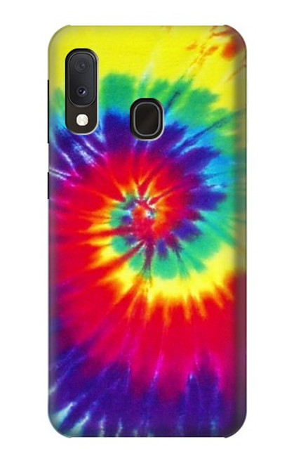 W2884 Tie Dye Swirl Color Hard Case and Leather Flip Case For Samsung Galaxy A20e