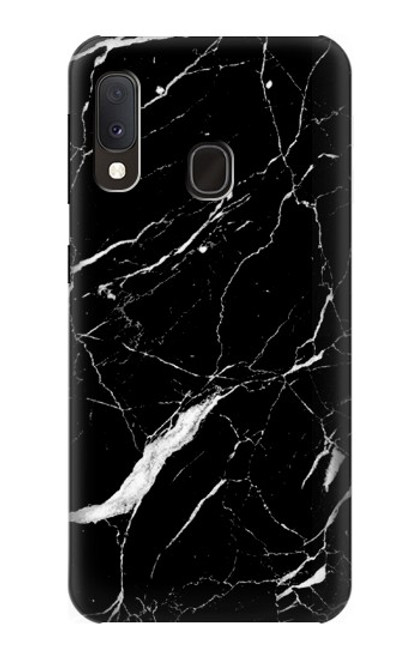 W2895 Black Marble Graphic Printed Hard Case and Leather Flip Case For Samsung Galaxy A20e