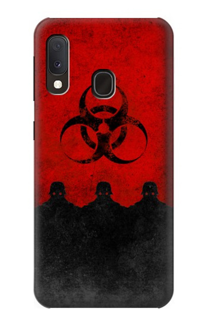 W2917 Biohazards Virus Red Alert Hard Case and Leather Flip Case For Samsung Galaxy A20e