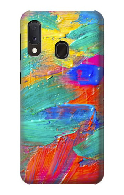 W2942 Brush Stroke Painting Hard Case and Leather Flip Case For Samsung Galaxy A20e