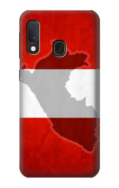 W3018 Peru Flag Hard Case and Leather Flip Case For Samsung Galaxy A20e