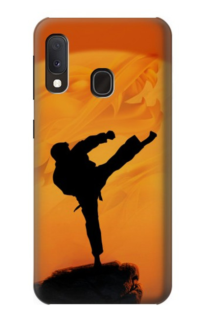 W3024 Kung Fu Karate Fighter Hard Case and Leather Flip Case For Samsung Galaxy A20e