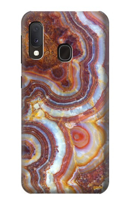 W3034 Colored Marble Texture Printed Hard Case and Leather Flip Case For Samsung Galaxy A20e