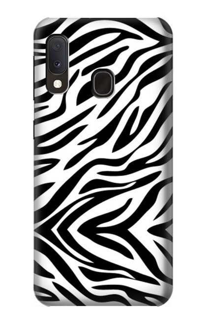 W3056 Zebra Skin Texture Graphic Printed Hard Case and Leather Flip Case For Samsung Galaxy A20e