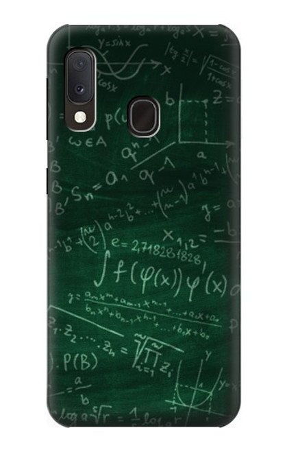 W3190 Math Formula Greenboard Hard Case and Leather Flip Case For Samsung Galaxy A20e