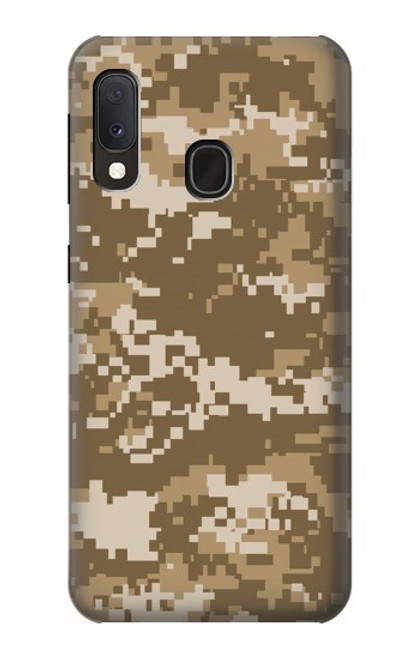 W3294 Army Desert Tan Coyote Camo Camouflage Hard Case and Leather Flip Case For Samsung Galaxy A20e