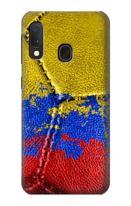 W3306 Colombia Flag Vintage Football Graphic Hard Case and Leather Flip Case For Samsung Galaxy A20e