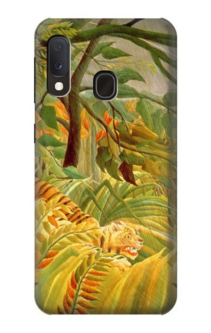 W3344 Henri Rousseau Tiger in a Tropical Storm Hard Case and Leather Flip Case For Samsung Galaxy A20e