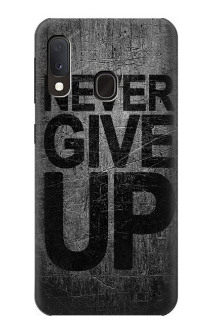 W3367 Never Give Up Hard Case and Leather Flip Case For Samsung Galaxy A20e