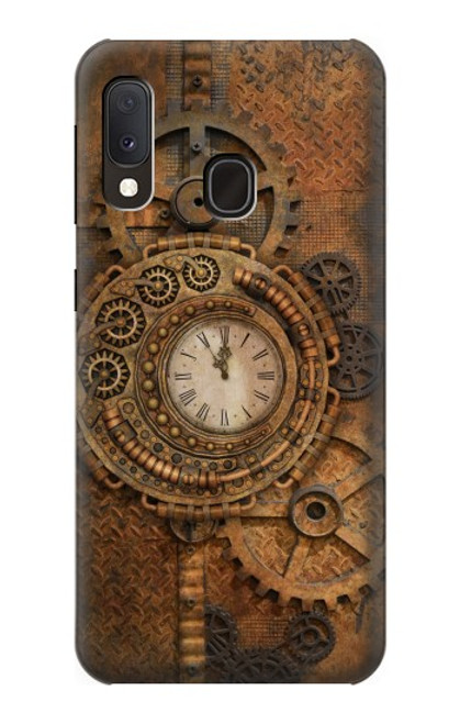 W3401 Clock Gear Steampunk Hard Case and Leather Flip Case For Samsung Galaxy A20e