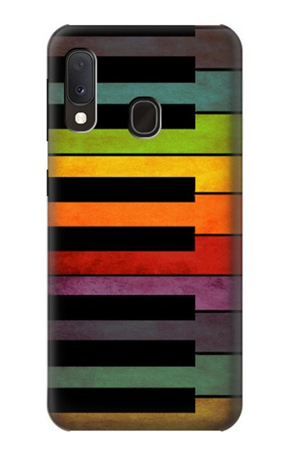 W3451 Colorful Piano Hard Case and Leather Flip Case For Samsung Galaxy A20e