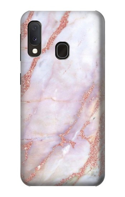 W3482 Soft Pink Marble Graphic Print Hard Case and Leather Flip Case For Samsung Galaxy A20e