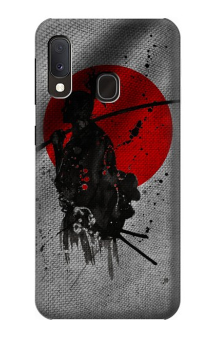 W3517 Japan Flag Samurai Hard Case and Leather Flip Case For Samsung Galaxy A20e