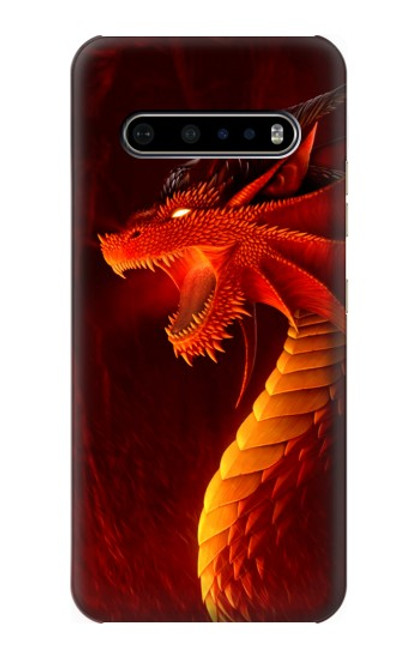 W0526 Red Dragon Hard Case and Leather Flip Case For LG V60 ThinQ 5G