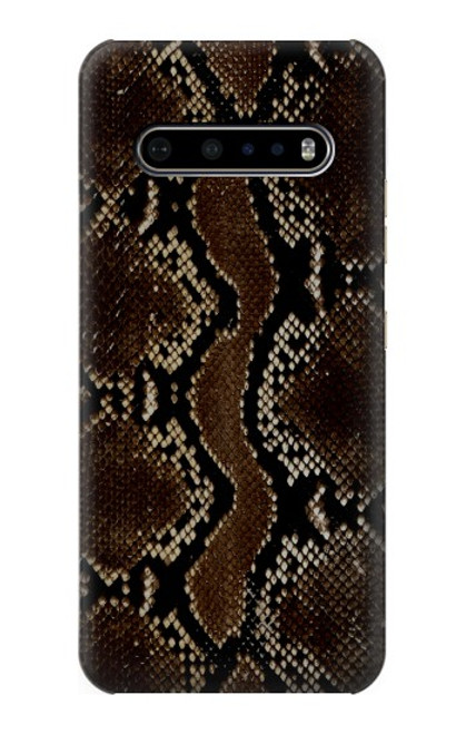 W0553 Snake Skin Hard Case and Leather Flip Case For LG V60 ThinQ 5G