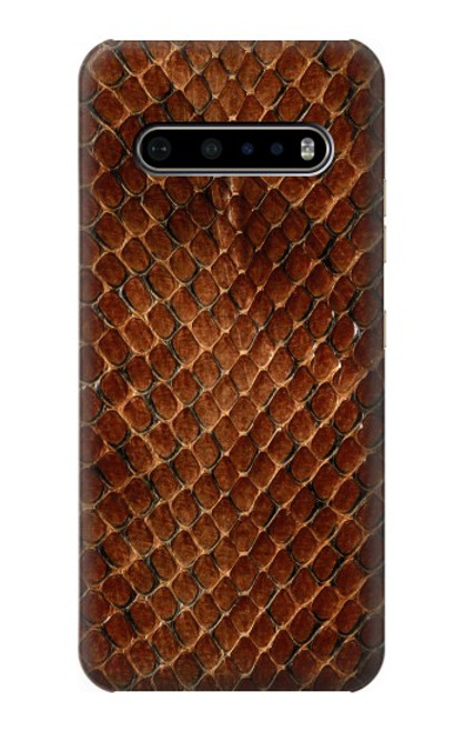 W0555 Snake Skin Hard Case and Leather Flip Case For LG V60 ThinQ 5G