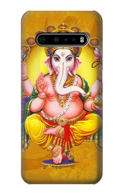 W0896 Lord Ganesh Hindu God Hard Case and Leather Flip Case For LG V60 ThinQ 5G