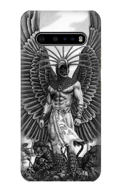 W1235 Aztec Warrior Hard Case and Leather Flip Case For LG V60 ThinQ 5G