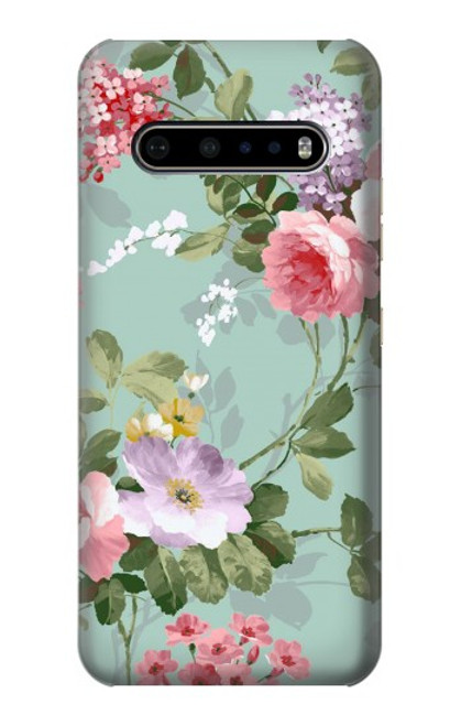W2178 Flower Floral Art Painting Hard Case and Leather Flip Case For LG V60 ThinQ 5G
