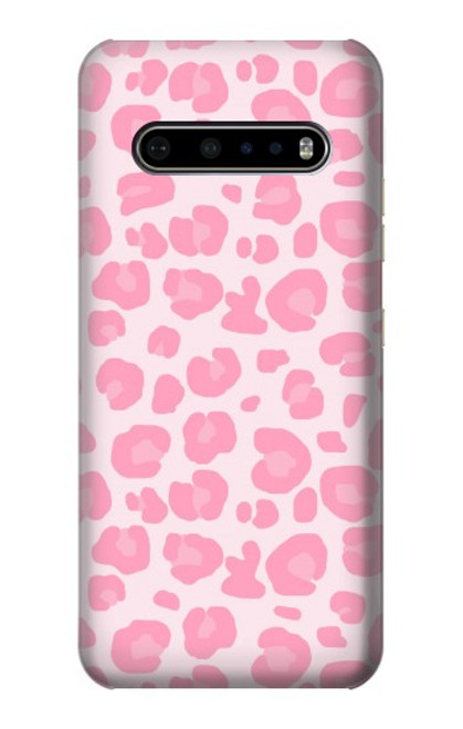 W2213 Pink Leopard Pattern Hard Case and Leather Flip Case For LG V60 ThinQ 5G