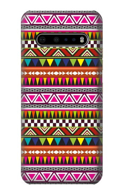 W2292 Aztec Tribal Pattern Hard Case and Leather Flip Case For LG V60 ThinQ 5G