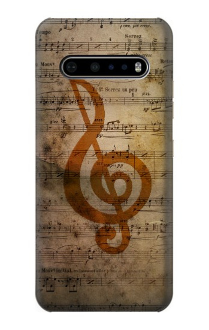 W2368 Sheet Music Notes Hard Case and Leather Flip Case For LG V60 ThinQ 5G