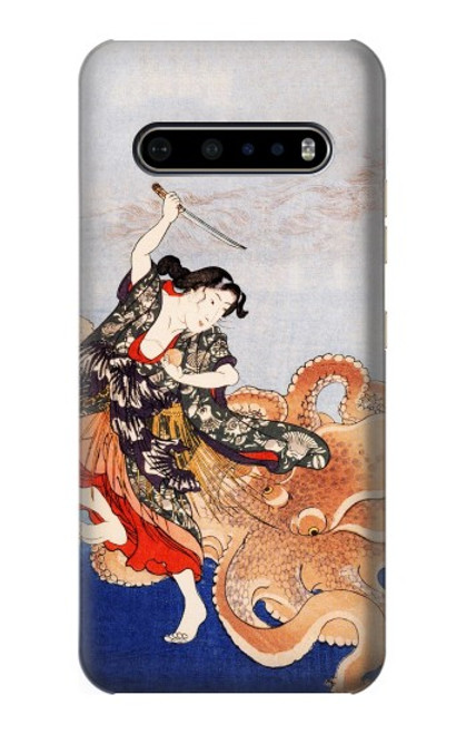 W2496 Japan Art Utagawa Kuniyoshi Tamatori Hard Case and Leather Flip Case For LG V60 ThinQ 5G