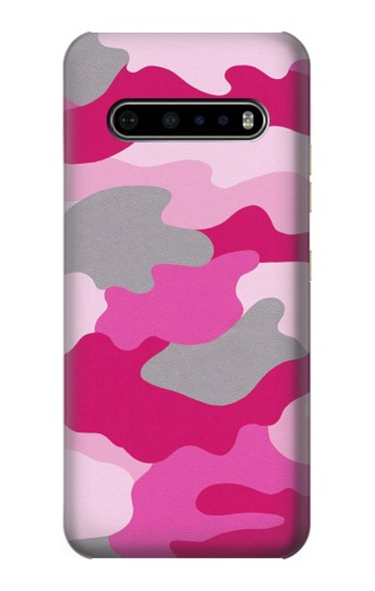 W2525 Pink Camo Camouflage Hard Case and Leather Flip Case For LG V60 ThinQ 5G