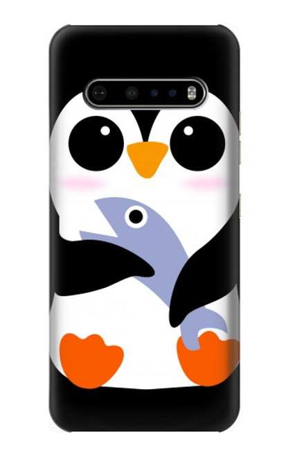 W2631 Cute Baby Penguin Hard Case and Leather Flip Case For LG V60 ThinQ 5G