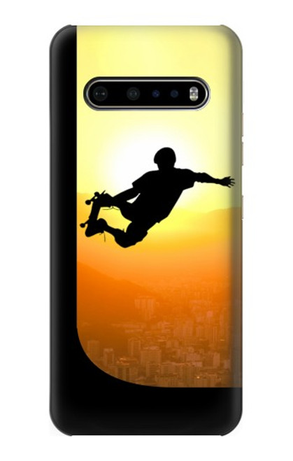 W2676 Extreme Skateboard Sunset Hard Case and Leather Flip Case For LG V60 ThinQ 5G