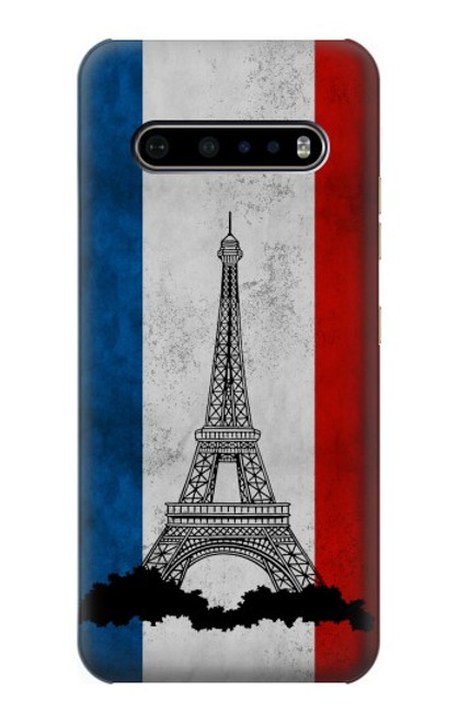 W2859 Vintage France Flag Eiffel Tower Hard Case and Leather Flip Case For LG V60 ThinQ 5G