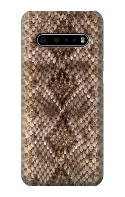 W2875 Rattle Snake Skin Graphic Printed Hard Case and Leather Flip Case For LG V60 ThinQ 5G