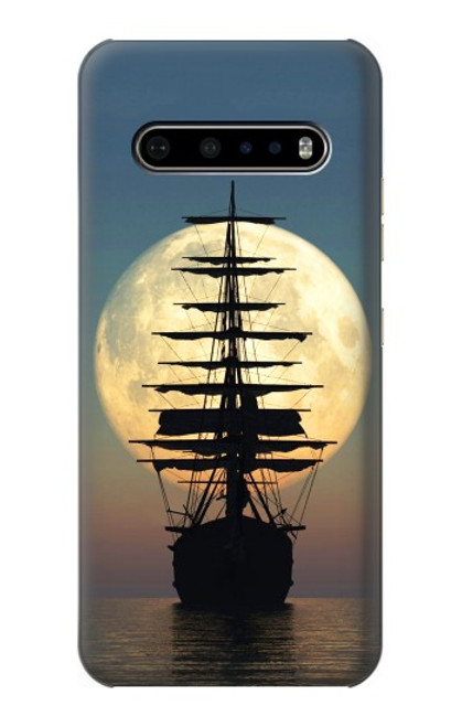 W2897 Pirate Ship Moon Night Hard Case and Leather Flip Case For LG V60 ThinQ 5G