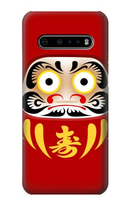 W3045 Japan Good Luck Daruma Doll Hard Case and Leather Flip Case For LG V60 ThinQ 5G