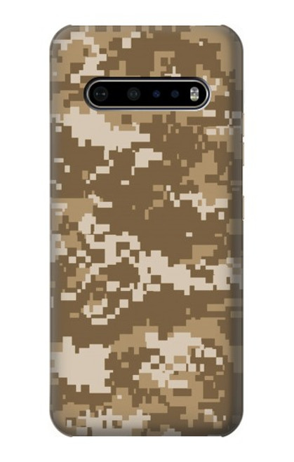 W3294 Army Desert Tan Coyote Camo Camouflage Hard Case and Leather Flip Case For LG V60 ThinQ 5G