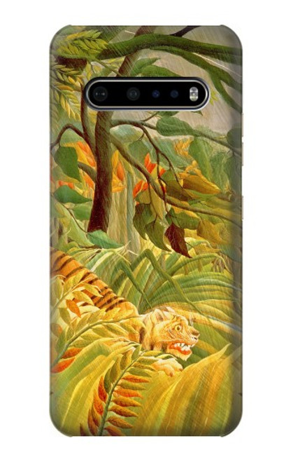 W3344 Henri Rousseau Tiger in a Tropical Storm Hard Case and Leather Flip Case For LG V60 ThinQ 5G