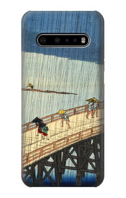 W3347 Utagawa Hiroshige Sudden shower Hard Case and Leather Flip Case For LG V60 ThinQ 5G