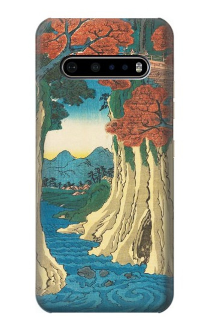 W3348 Utagawa Hiroshige The Monkey Bridge Hard Case and Leather Flip Case For LG V60 ThinQ 5G