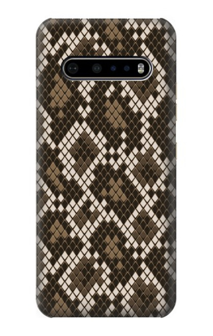 W3389 Seamless Snake Skin Pattern Graphic Hard Case and Leather Flip Case For LG V60 ThinQ 5G