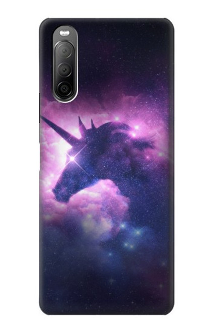 W3538 Unicorn Galaxy Hard Case and Leather Flip Case For Sony Xperia 10 II