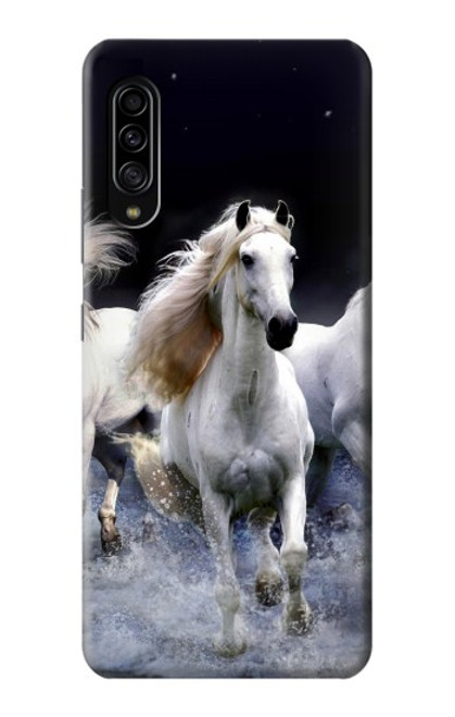 W0246 White Horse Hard Case and Leather Flip Case For Samsung Galaxy A90 5G