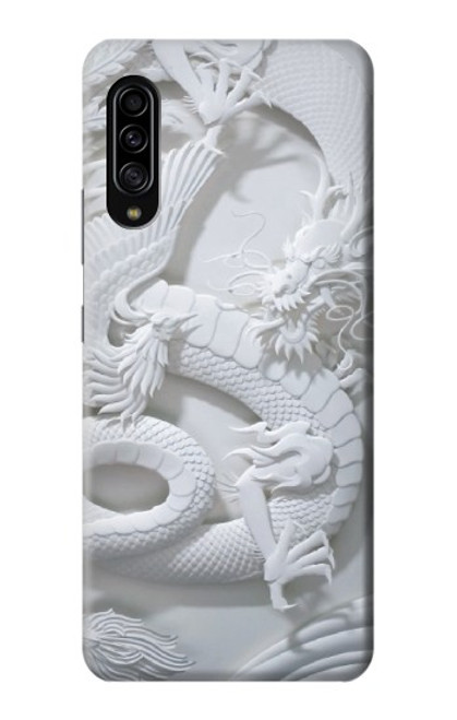 W0386 Dragon Carving Hard Case and Leather Flip Case For Samsung Galaxy A90 5G