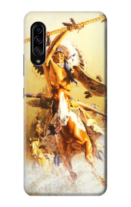 W1087 Red Indian Warrior Hard Case and Leather Flip Case For Samsung Galaxy A90 5G