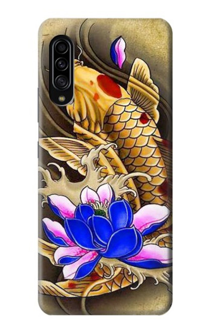 W1604 Carp Koi Fish Japanese Tattoo Hard Case and Leather Flip Case For Samsung Galaxy A90 5G