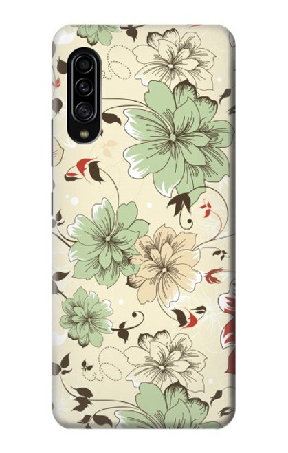 W2179 Flower Floral Vintage Art Pattern Hard Case and Leather Flip Case For Samsung Galaxy A90 5G