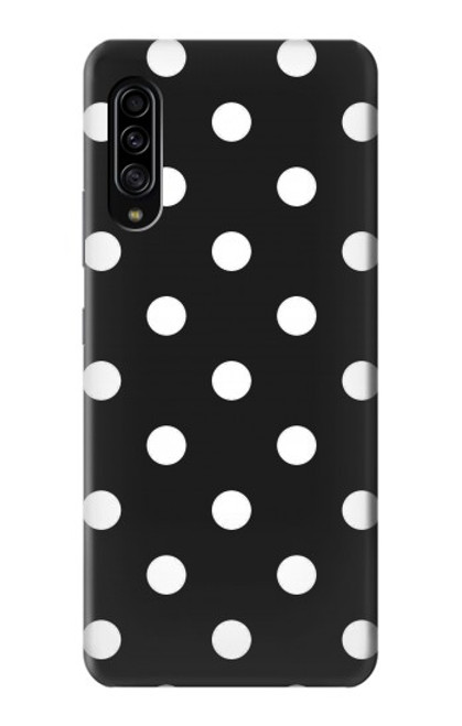 W2299 Black Polka Dots Hard Case and Leather Flip Case For Samsung Galaxy A90 5G