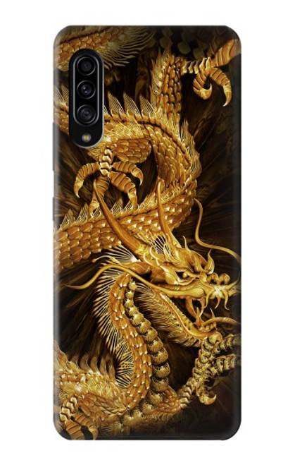 W2804 Chinese Gold Dragon Printed Hard Case and Leather Flip Case For Samsung Galaxy A90 5G